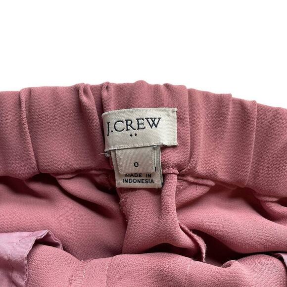 J Crew Casual Pants Elastic Back Waist Pink front pockets Women Size 0 NEW - Picture 3 of 9